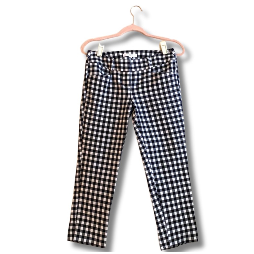 Loft black and white cropped pants